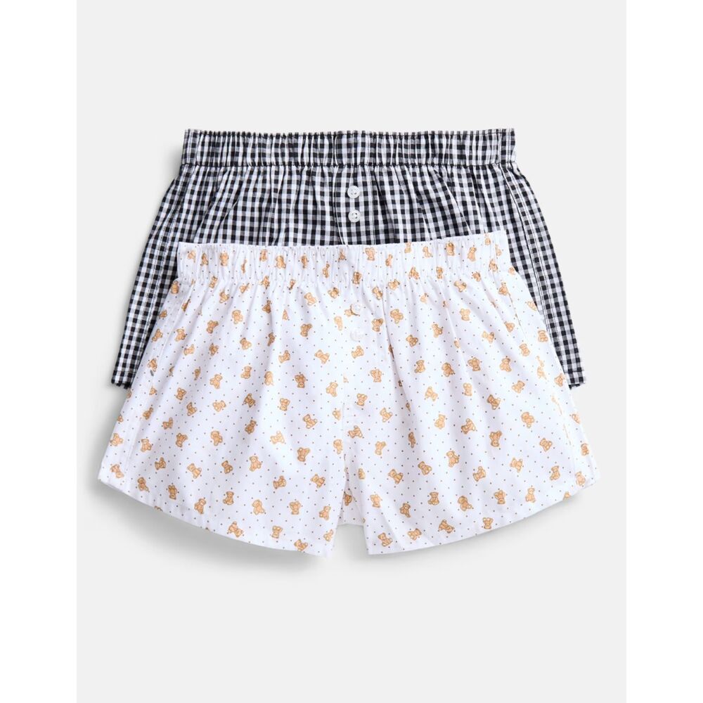 Weekend Academy Girls Cotton Blend Boxer Shorts, 2-Pack